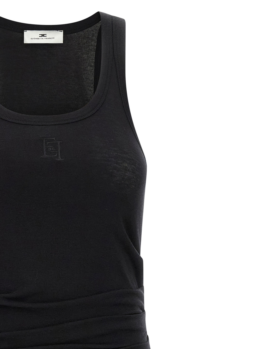 Elisabetta Franchi Logo Embroidery Dress Abiti - Nero | cbfd8129a38fa50abdd556194d296311b23a7780