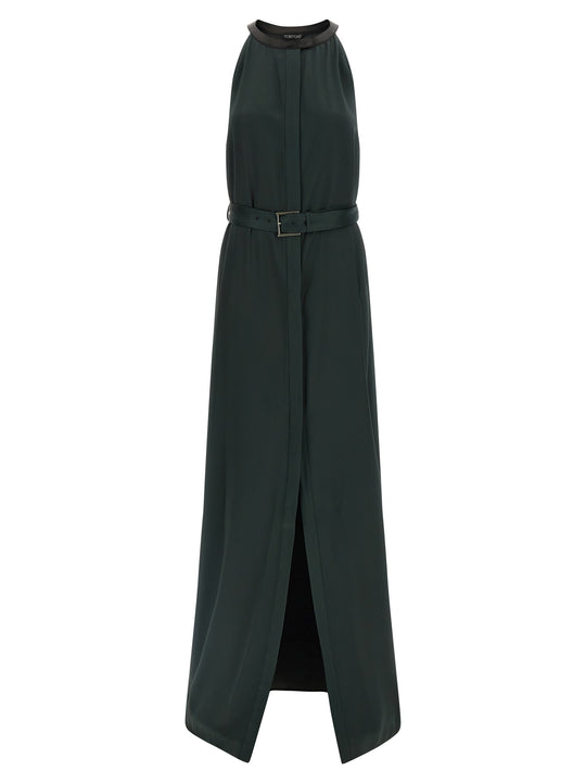 American Neckline Dress Abiti Verde