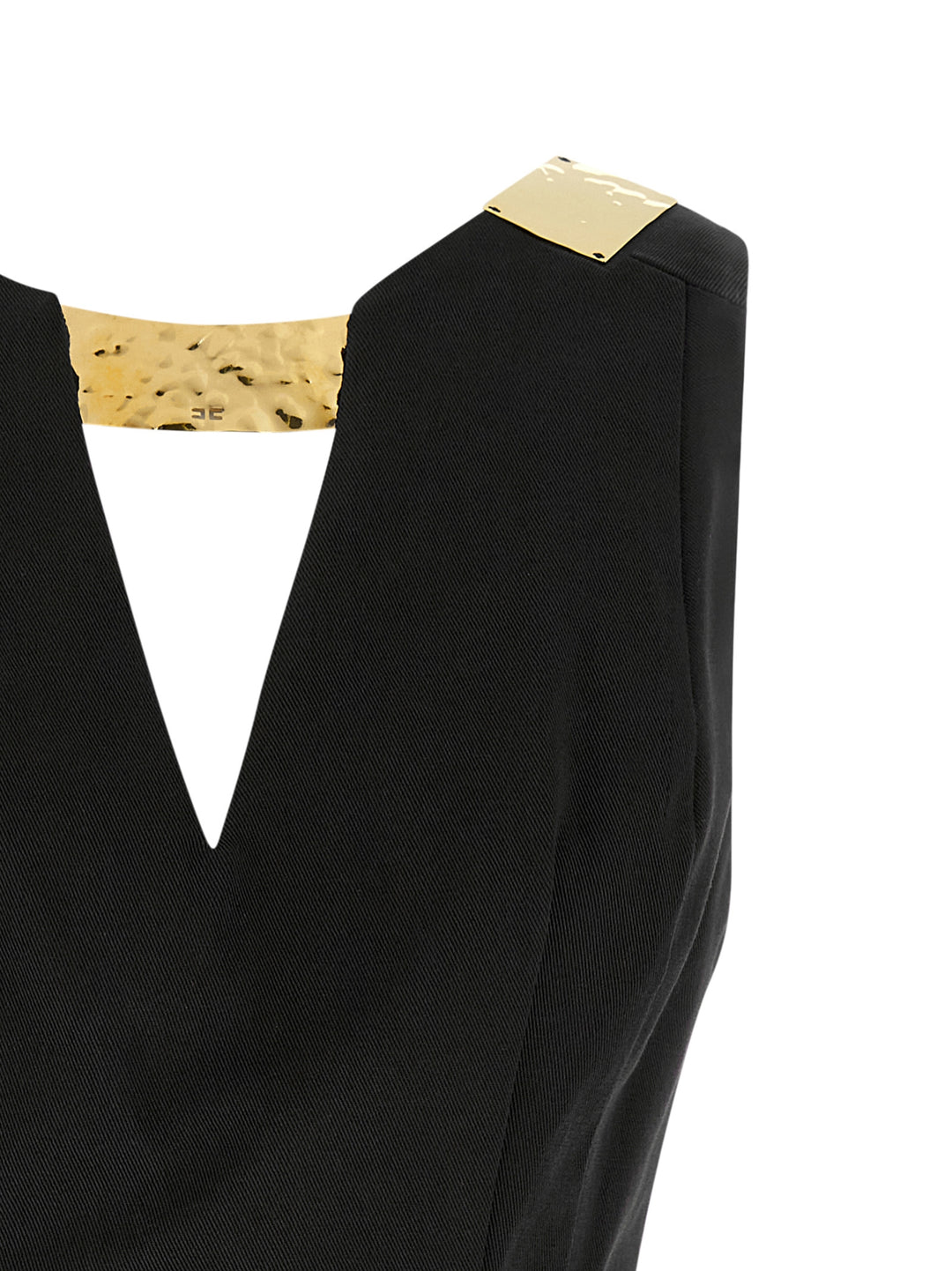 Elisabetta Franchi Metal Plaque Dress Abiti - Nero | 2f439e412506509f9efa1aae9bffeb8439d3b347