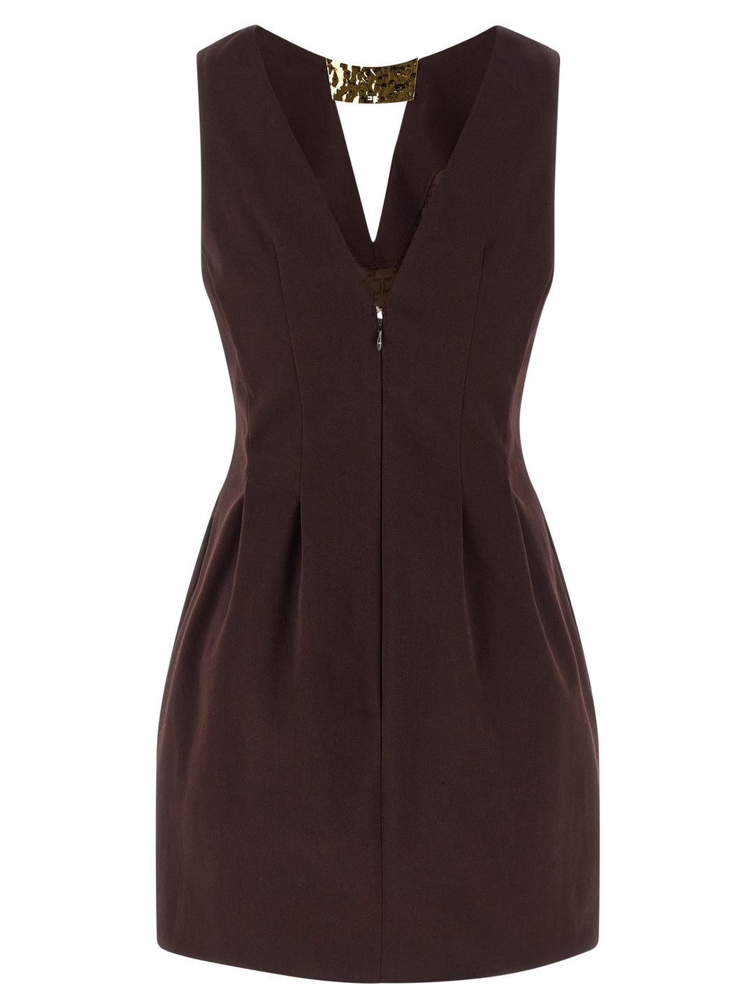 Elisabetta Franchi Metal Plaque Dress Abiti - Marrone | 6fa45a1277a65c938620fd8d1487cc3d9622f3ed