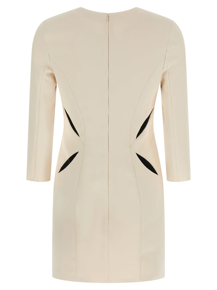 Elisabetta Franchi Cut-Out Dress Abiti - Bianco/Nero | 070732b2903c5d59373130fd42b6811152ff4da8