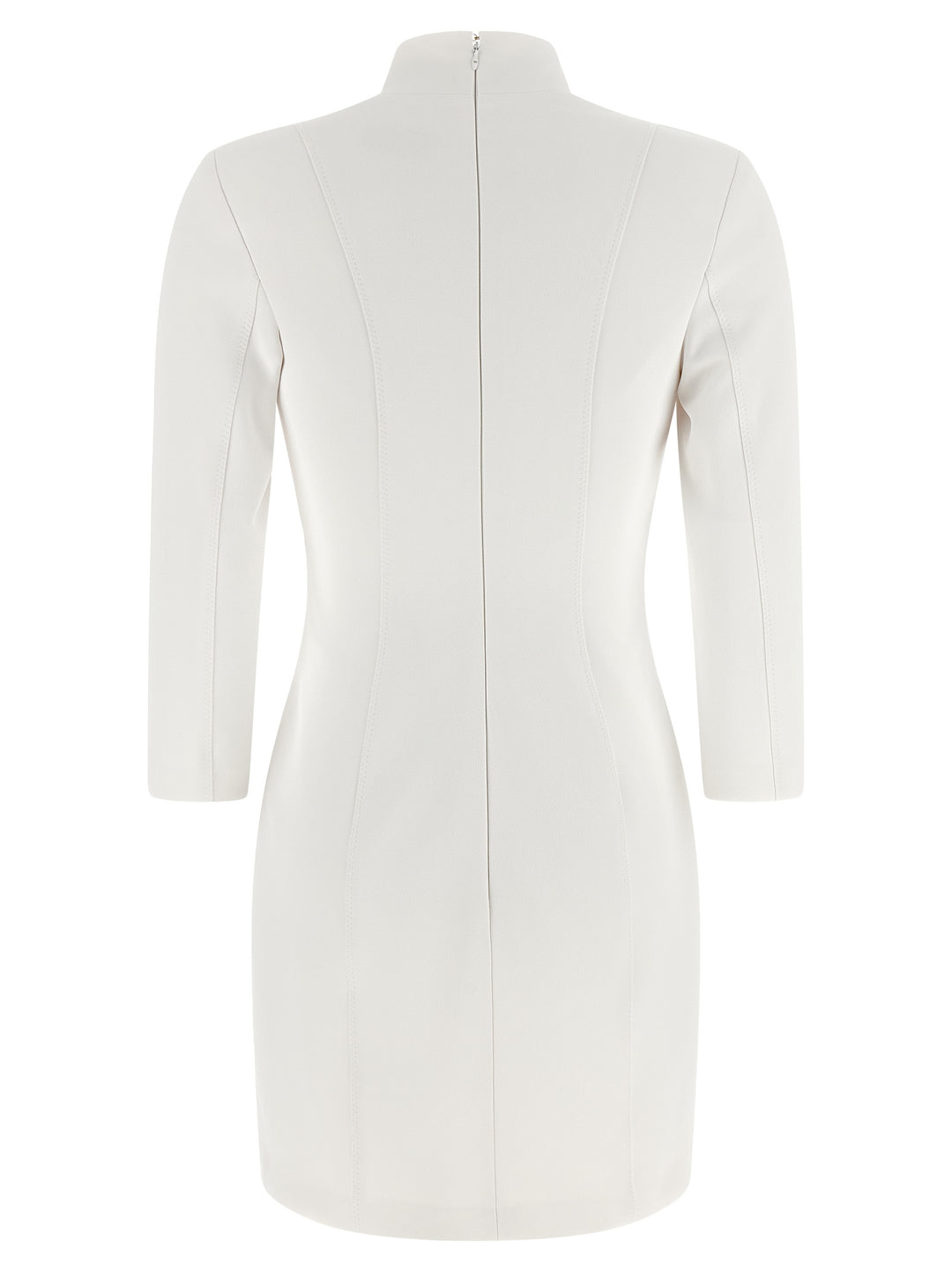 Elisabetta Franchi Logo Dress With Elastic Bands Abiti - Bianco | 8768ed7f205fa85e385e19eb5626bc14b1ad12ca