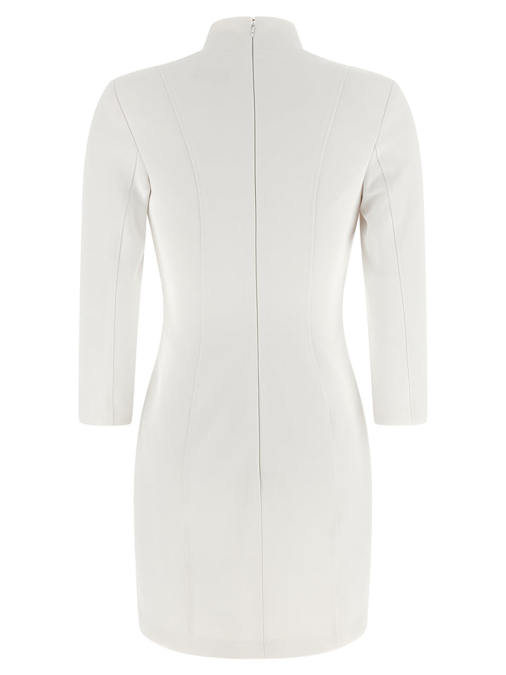 Elisabetta Franchi Logo Dress With Elastic Bands Abiti - Bianco | 8768ed7f205fa85e385e19eb5626bc14b1ad12ca