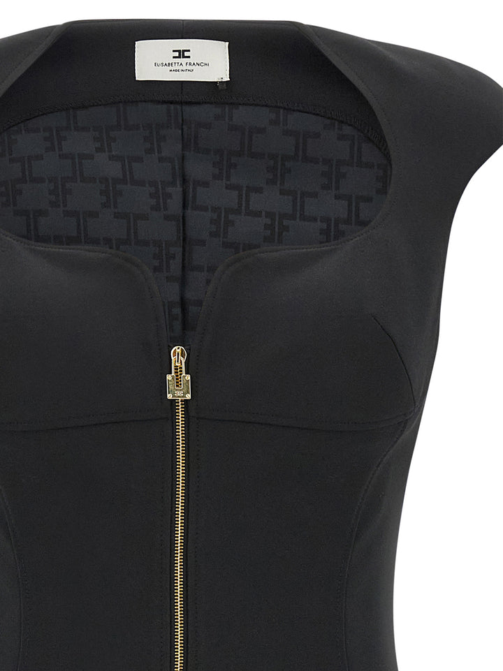 Elisabetta Franchi Heart-Shaped Neckline Dress Abiti - Nero | 4ce4d2e93a1e1af6b046cbf03521a98f9520bcb1