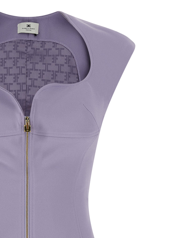 Elisabetta Franchi Heart-Shaped Neckline Dress Abiti - Viola | d519260fdaa70a97acdb3a13f733e546e9258cba