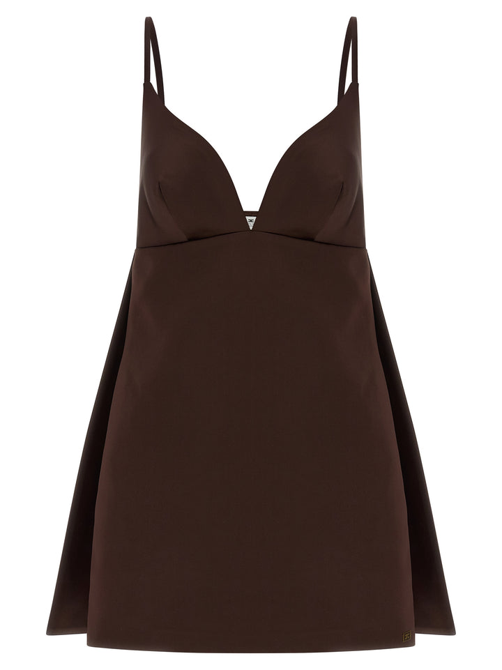 Elisabetta Franchi Duchesse Dress Abiti - Marrone | dc59c81241a6965b0aa1123525b92a52dd194ccf