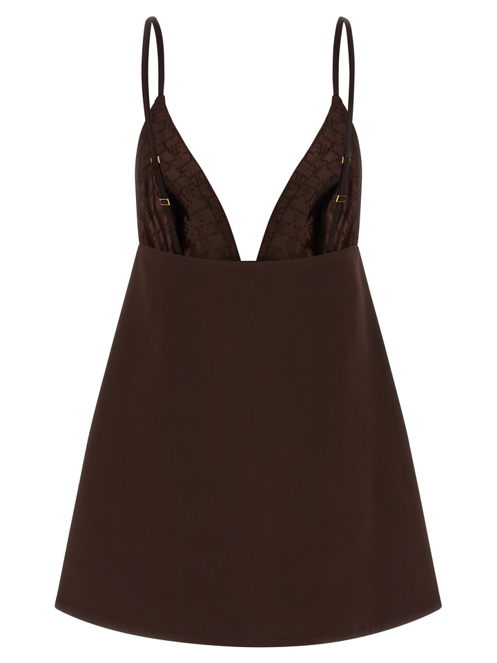 Elisabetta Franchi Duchesse Dress Abiti - Marrone | 4213290ca9461a10221e8f42f62fd5275799574b