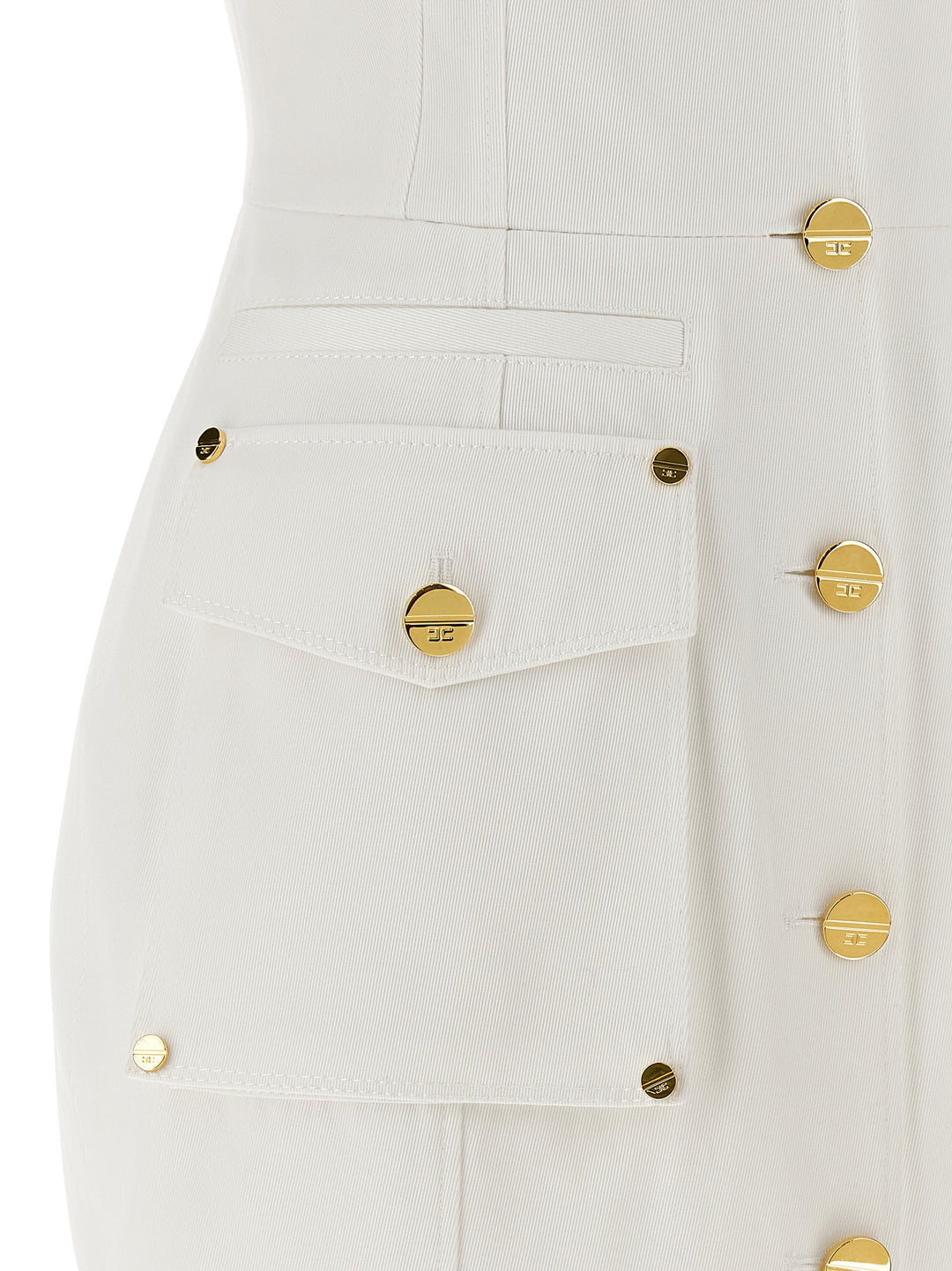 Elisabetta Franchi Double-Breasted Dress Abiti - Bianco | 10b9a8da5e7331432d9efcf91c55fde8c9d4f01f