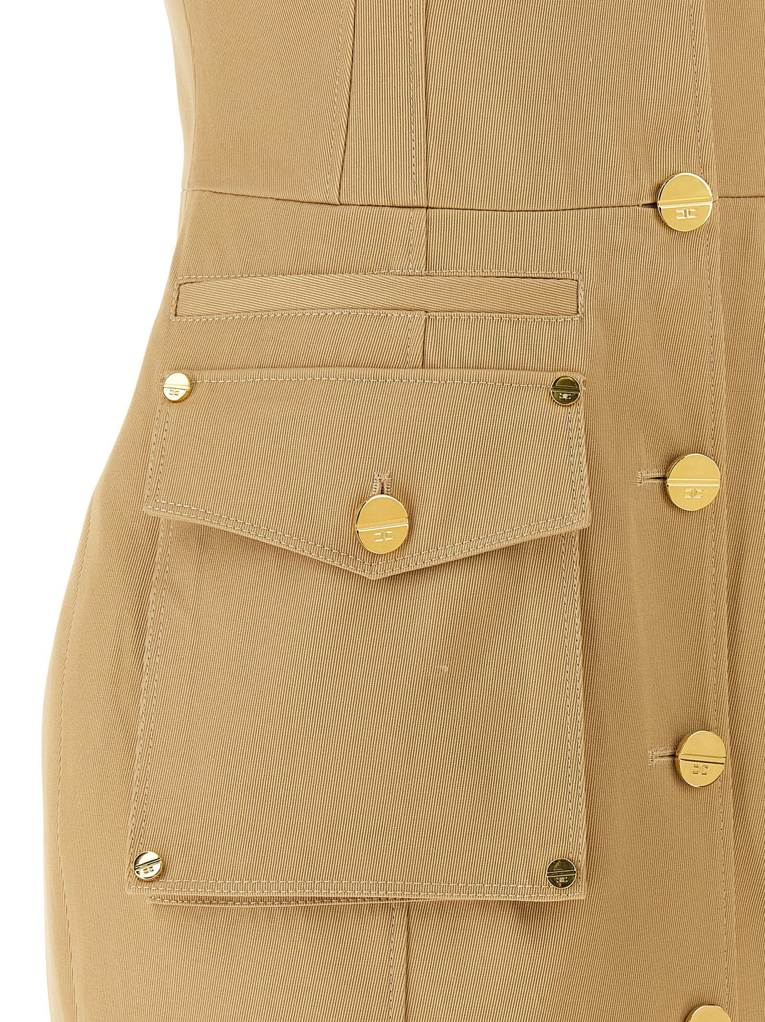 Elisabetta Franchi Double-Breasted Dress Abiti - Beige | e49c680ceeec6e7f6e1d40df148f8288b63a3ad8