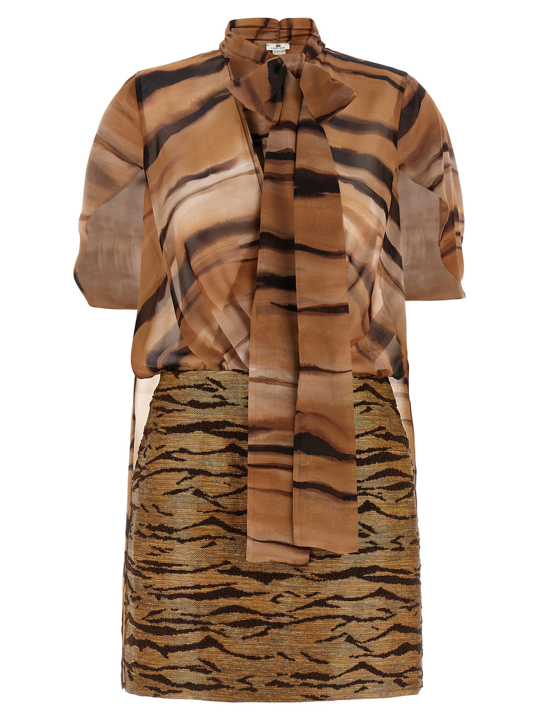 Elisabetta Franchi Animal Dress Abiti - Marrone | 0941b132b60311ad2531e45ec2a778c3e7d4bd17