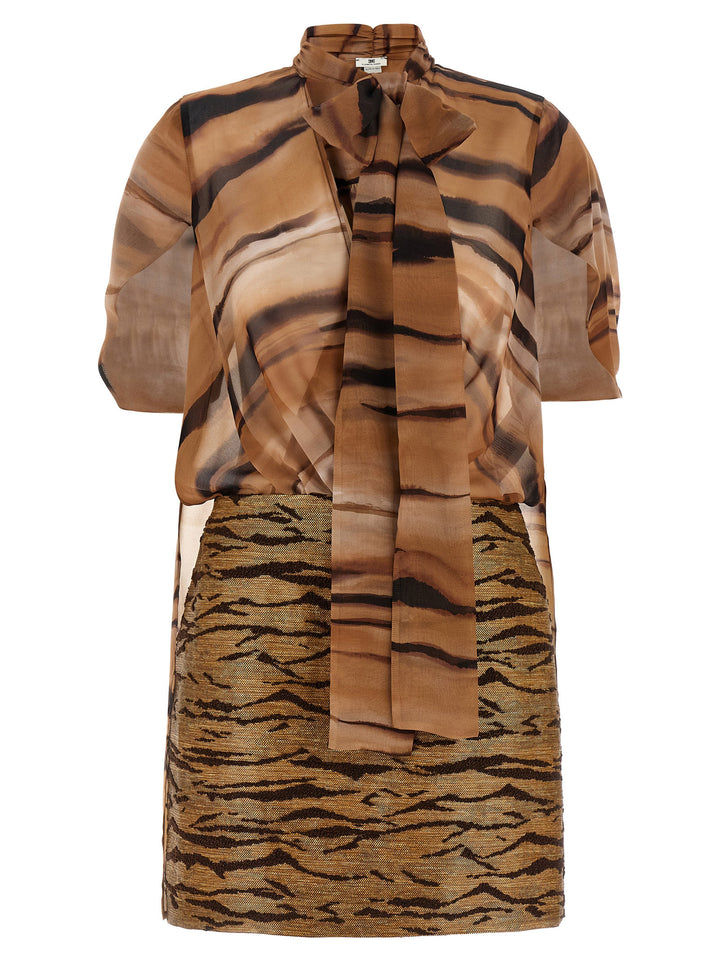 Elisabetta Franchi Animal Dress Abiti - Marrone | 0941b132b60311ad2531e45ec2a778c3e7d4bd17
