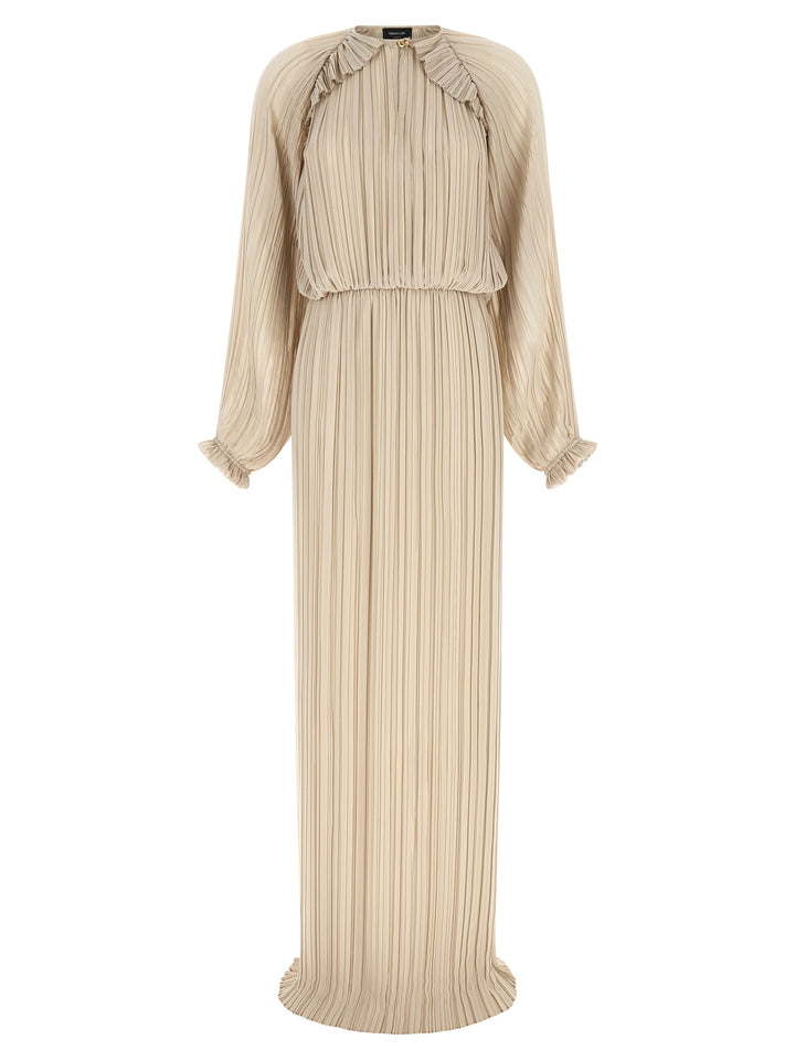 Fabiana Filippi Long Pleated Dress Abiti - Beige | 5bc0f16df461a1c0a7da9e7246ff0783685836e0