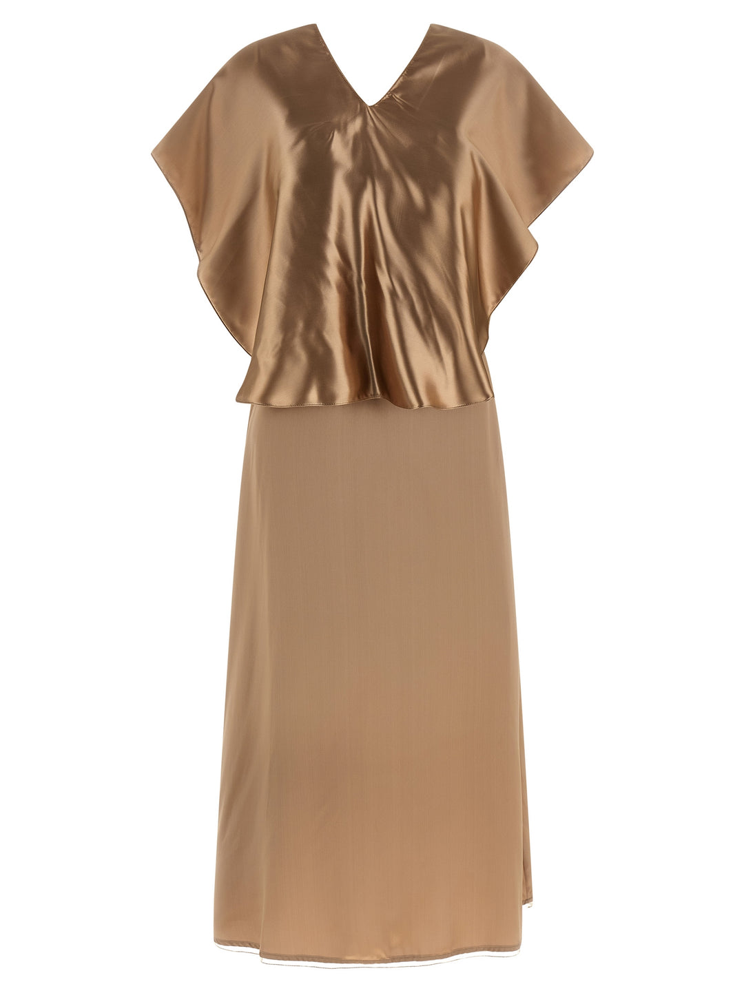 Fabiana Filippi Dress With Cape Abiti - Beige | cdb3e951e1197c3371da8c04a9567bc95366cf7f