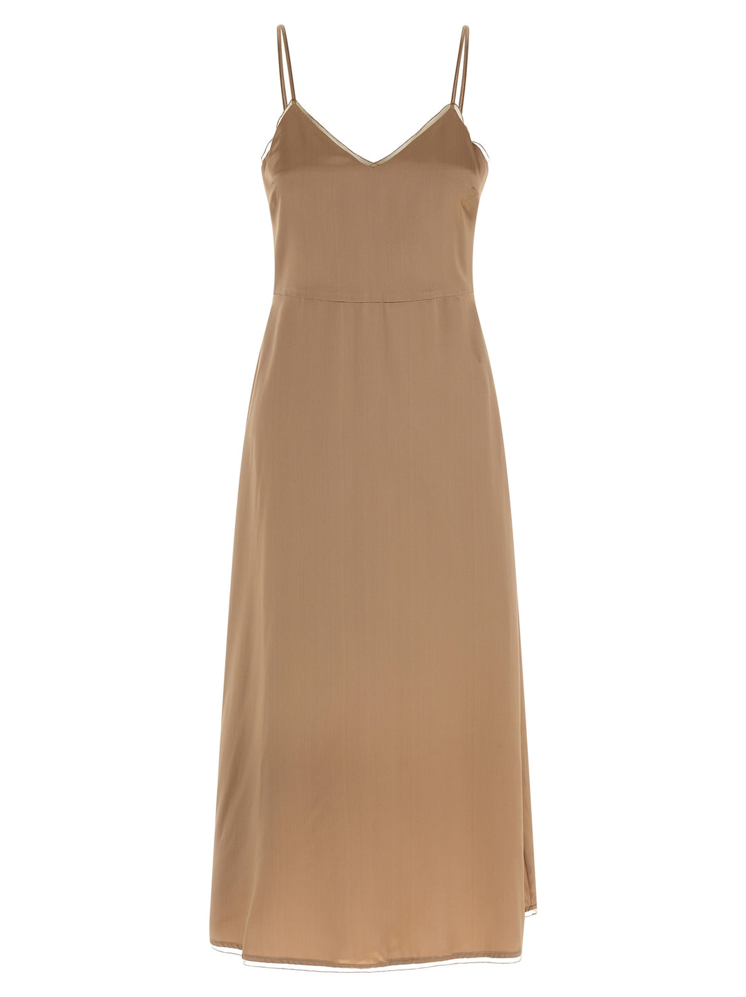 Fabiana Filippi Dress With Cape Abiti - Beige | 3b7bb3389c82603fe2b8747bd2f62070369f1000