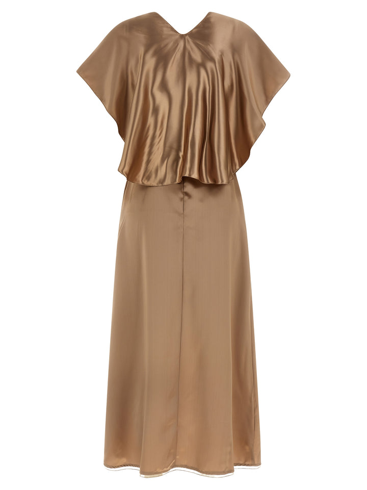 Fabiana Filippi Dress With Cape Abiti - Beige | da5d5da904d2c274af36b53fa1be137daf86edc0