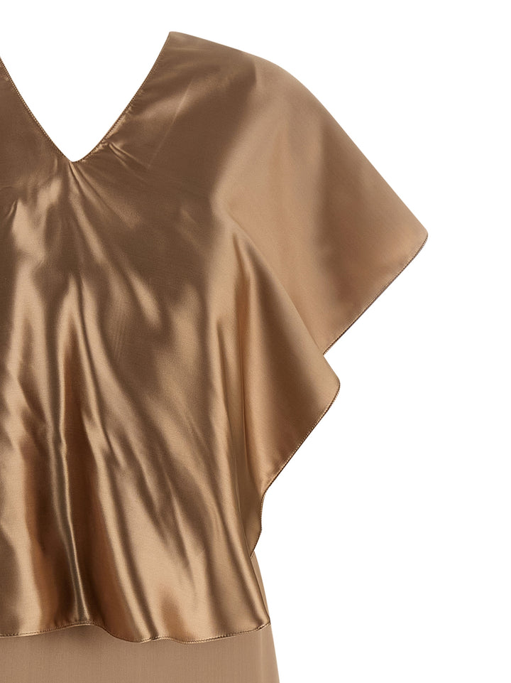 Fabiana Filippi Dress With Cape Abiti - Beige | 9d8d9eeca24470b0629a0fb31cabf4f5fead672c
