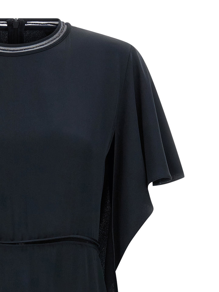 Fabiana Filippi Ruffle Dress Abiti - Blu | 316d9276a69ea26b7e93434485f21a9756faf374