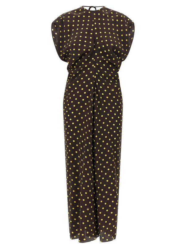 Polka Rhythm Dress Abiti Marrone