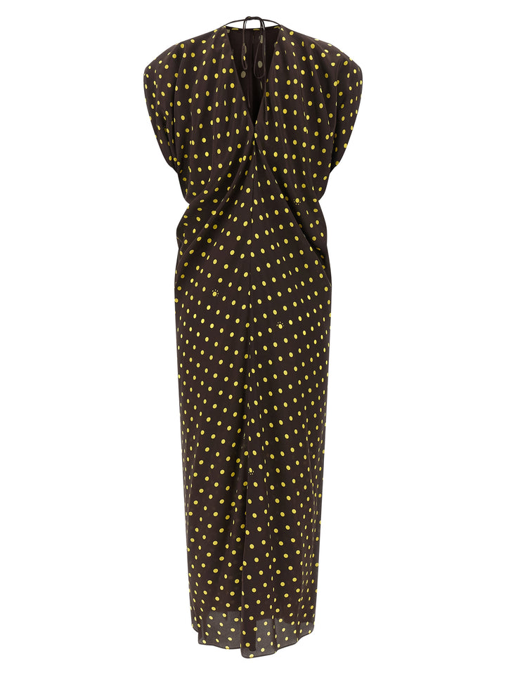 Marni Polka Rhythm Dress Abiti - Marrone | c58069b14903294b8996351c99175631ac822438
