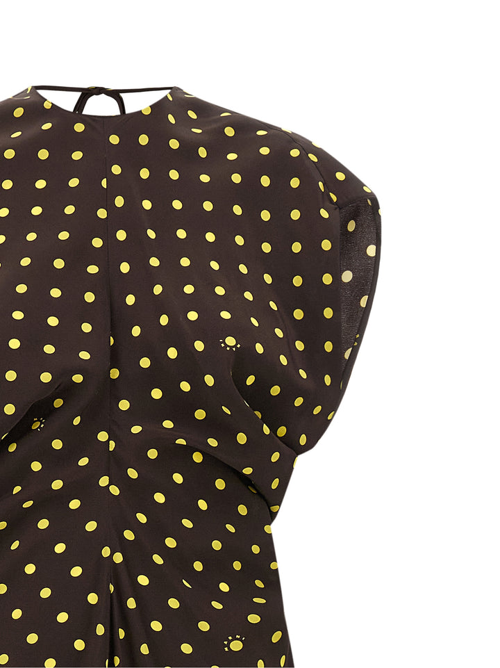 Marni Polka Rhythm Dress Abiti - Marrone | 317f5eef094f6973cee67fa8b2fb03399ed1cddd