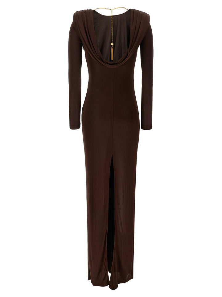 Elisabetta Franchi Chain Dress Abiti - Marrone | 9971f4d4c4feeb23d9d116a1c01a3c2984f1f2e9