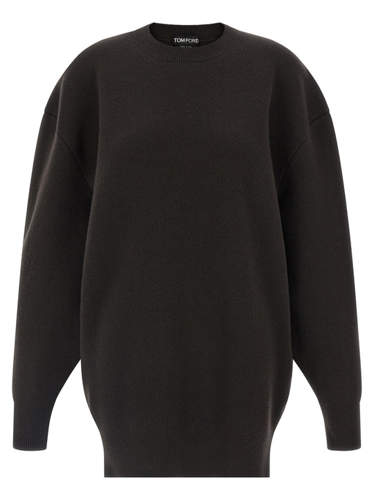 Sculptural Double Face Abiti Marrone