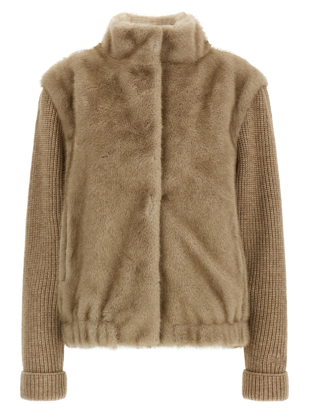Mc2 Saint Barth Faux  Bomber Jacket Pellicce - Beige | db64c1d5f6806d30fe973f233c29a4cc7b73b77f
