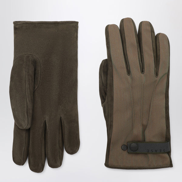Iridescent Polar Wool Blend Gloves