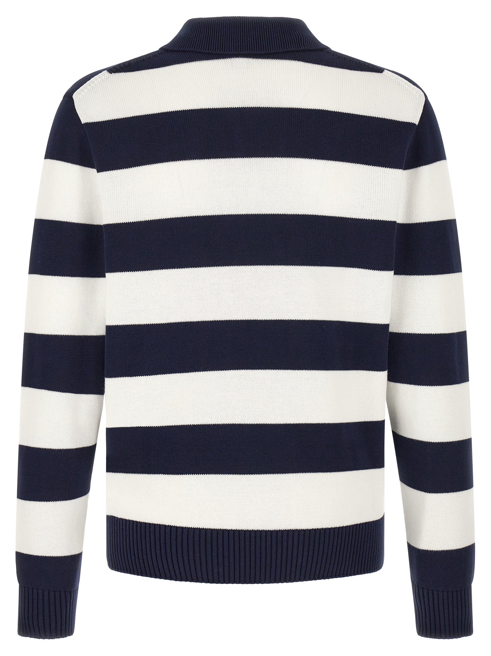 Lacoste Striped Pulover With Polo Collar Maglioni - Bianco | fdbf2ba1affdbbb6f3935468b38176836b5309b5
