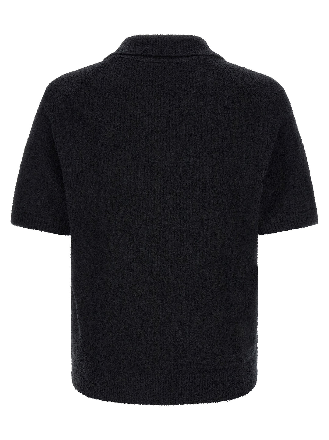 Lacoste Bouclé Knitted  Shirt Polo - Nero | 0ba43b9cb39517361de90f72706e70254a7826ff