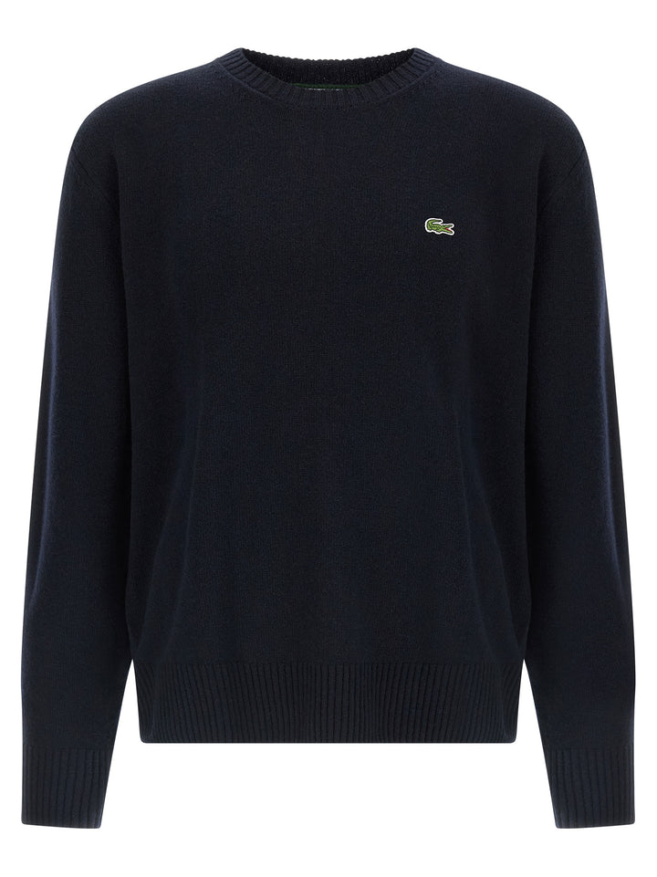 Lacoste Logo Patch Sweater Maglioni - Blu | b16d0c794cd751fdfb79f3382800445e6ccec3dd