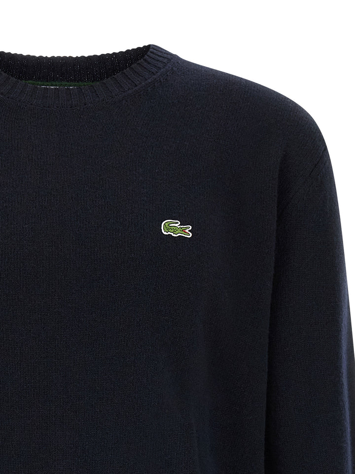 Lacoste Logo Patch Sweater Maglioni - Blu | 2c50cd7f5ff6a46c945b114e9c011e16c65797f9
