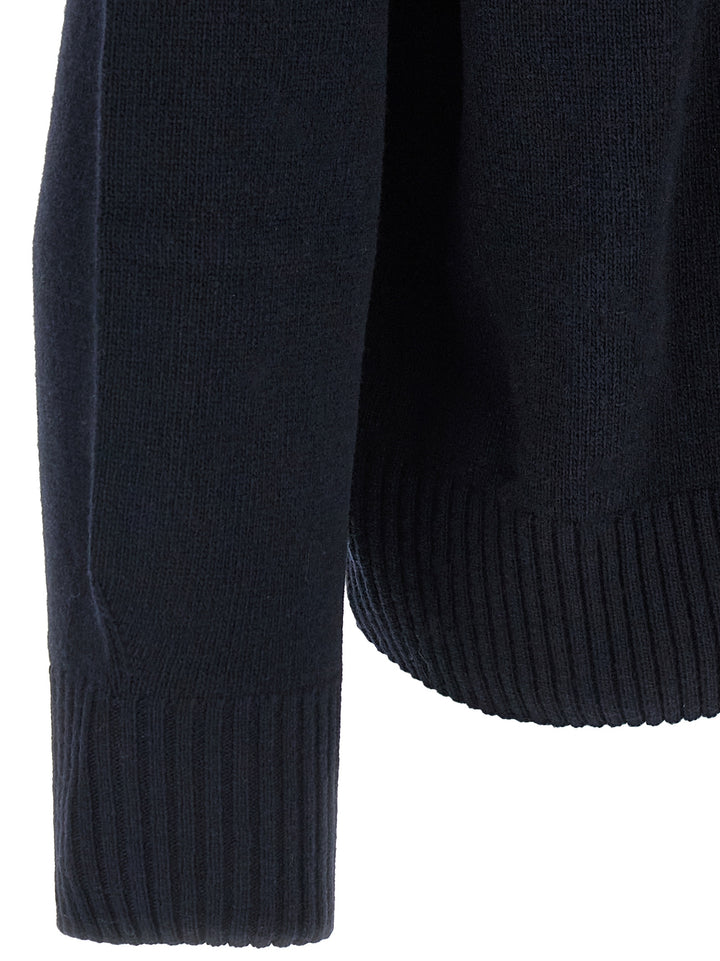 Lacoste Logo Patch Sweater Maglioni - Blu | 859358dce4f4bdd49255be890e0c6eda00337e39
