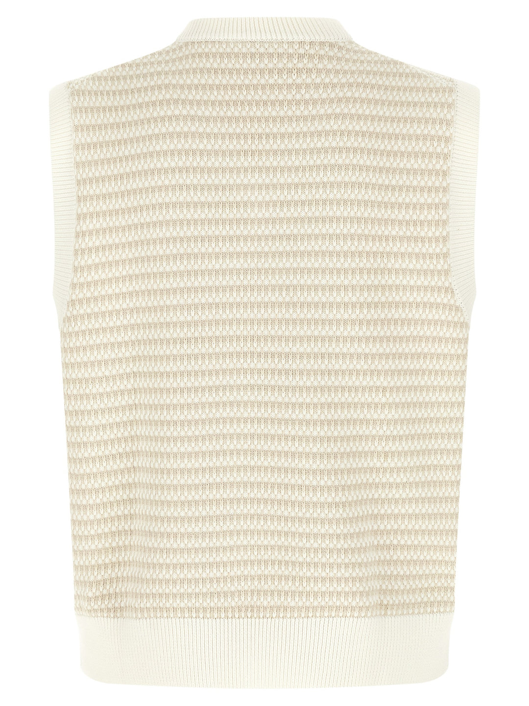 Lacoste Knit Vest Gilet - Beige | 3718aa2c59712bc43ed7319945e1791be6c1819b