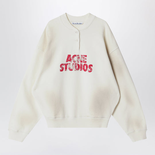 Fleece Logo Sweatshirt Off White