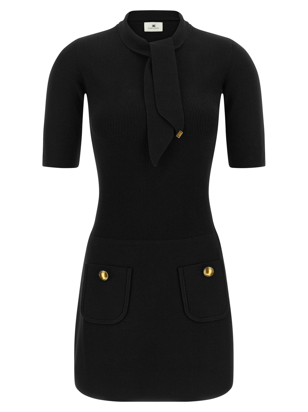 Elisabetta Franchi Scarf Dress Abiti - Nero | 66f8b3d46ccf83138edac0b433403d182519226c