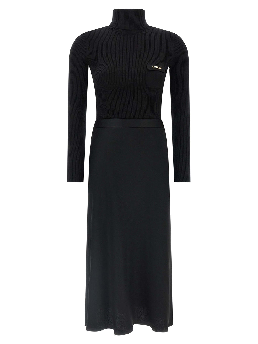 Elisabetta Franchi Turtleneck Dress Abiti - Nero | f6152743e552db18416198816b4bdb53bb68f6de