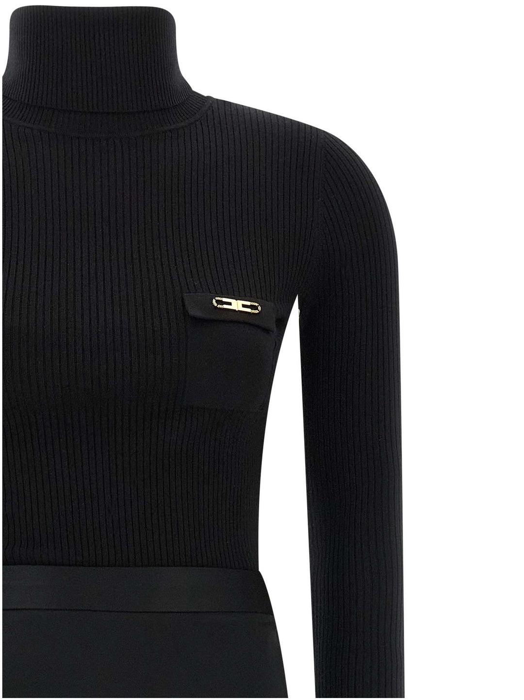 Elisabetta Franchi Turtleneck Dress Abiti - Nero | 6d331030f03cf430eb6ed9174911b19912daca6b