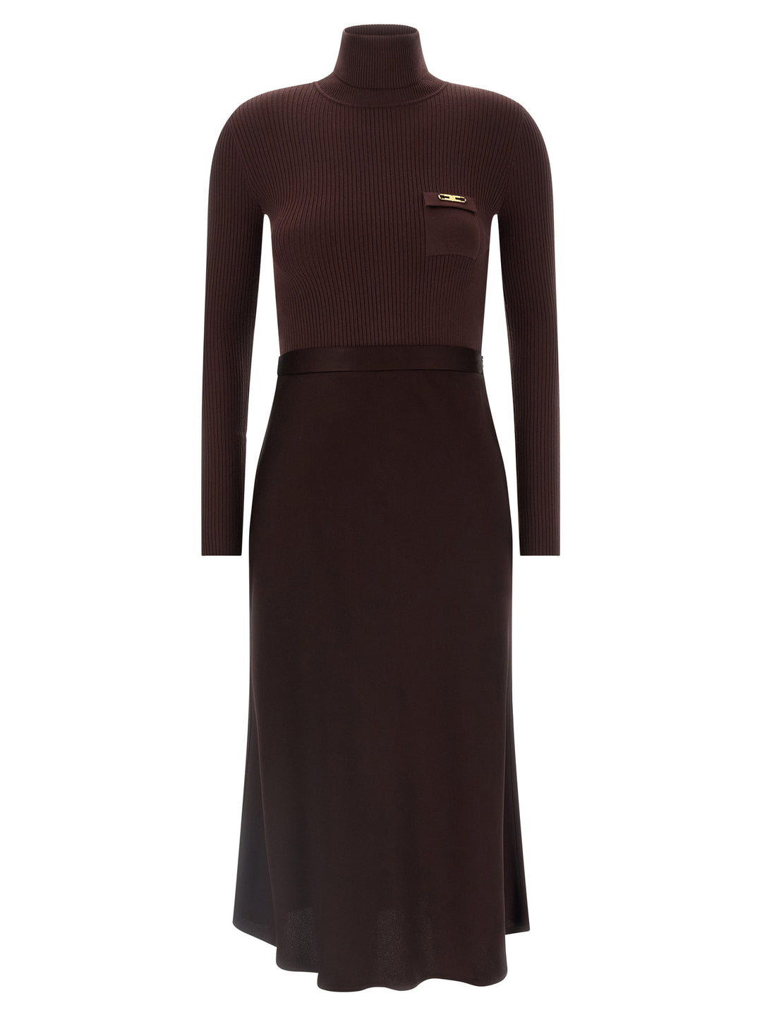 Elisabetta Franchi Turtleneck Dress Abiti - Bordeaux | 24aab8381fd16b5e9ff8ffe75140ea0cf157ec24