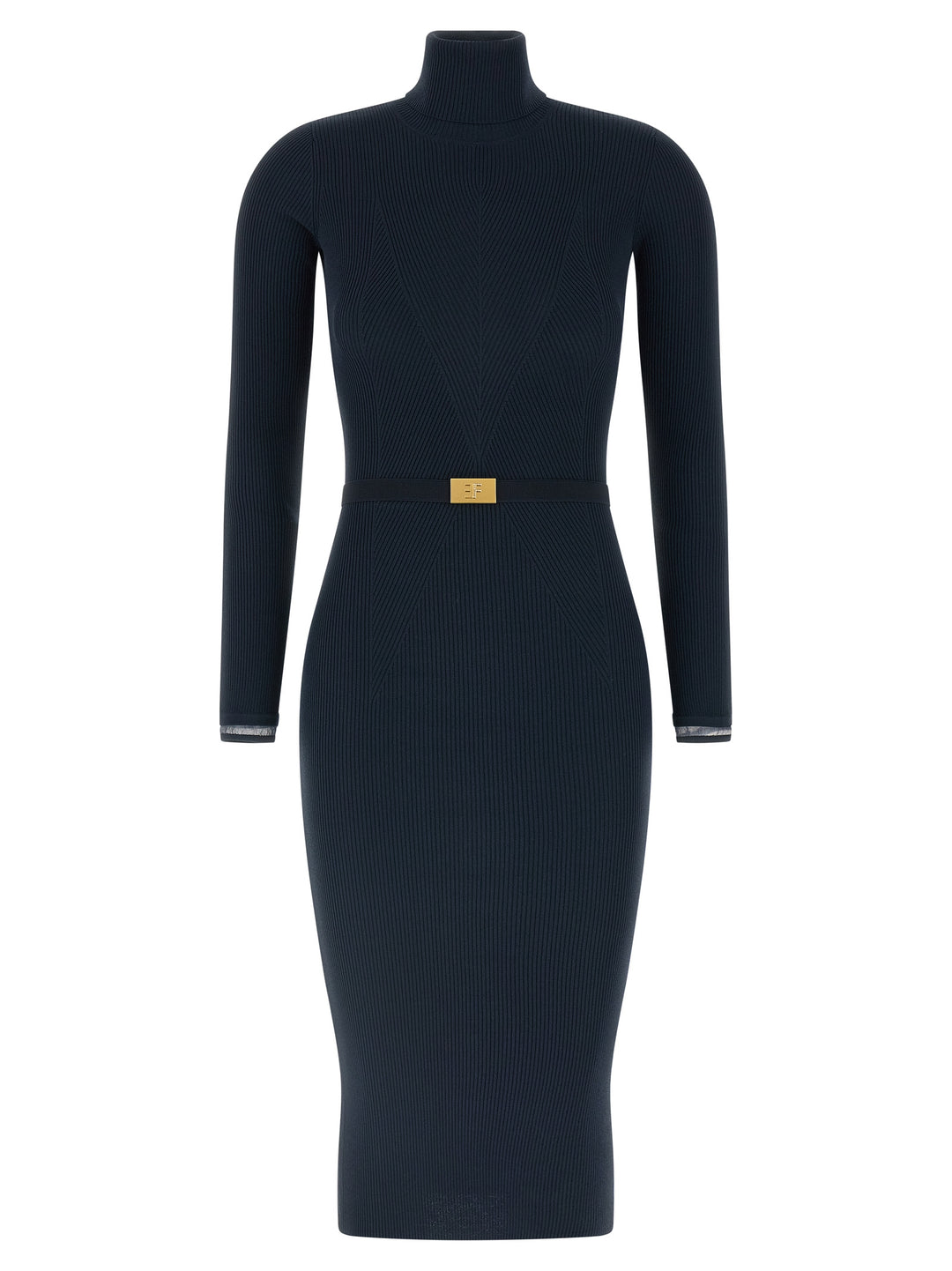 Elisabetta Franchi Logo Belt Dress Abiti - Blu | 63bf45f3ec0eb16a2fe6800f01a49d01c268e69f