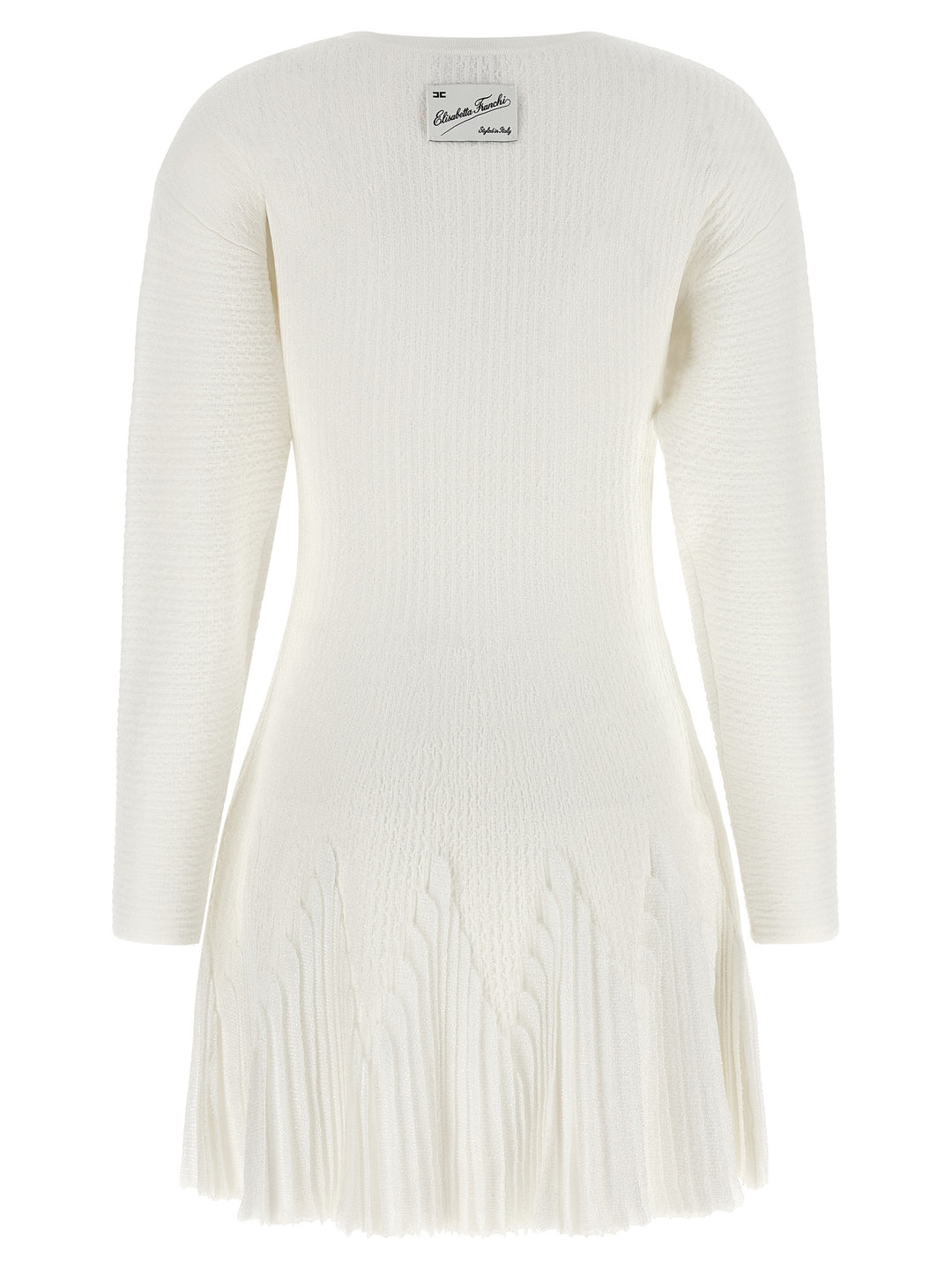 Elisabetta Franchi Knitted Pleated Dress Abiti - Bianco | c8ed0fc57e76d49d21dc2360a3feca9df6fc8daf