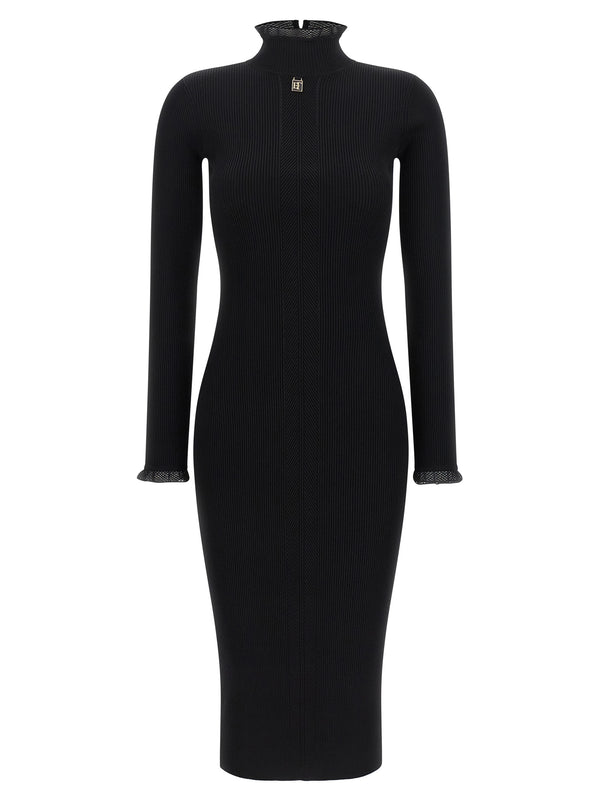 Top de canalé Vestidos Negro