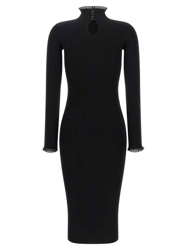 Elisabetta Franchi Ribbed Knit Dress Abiti - Nero | 124976fffa560af8b13221337c7587dc896e76cc