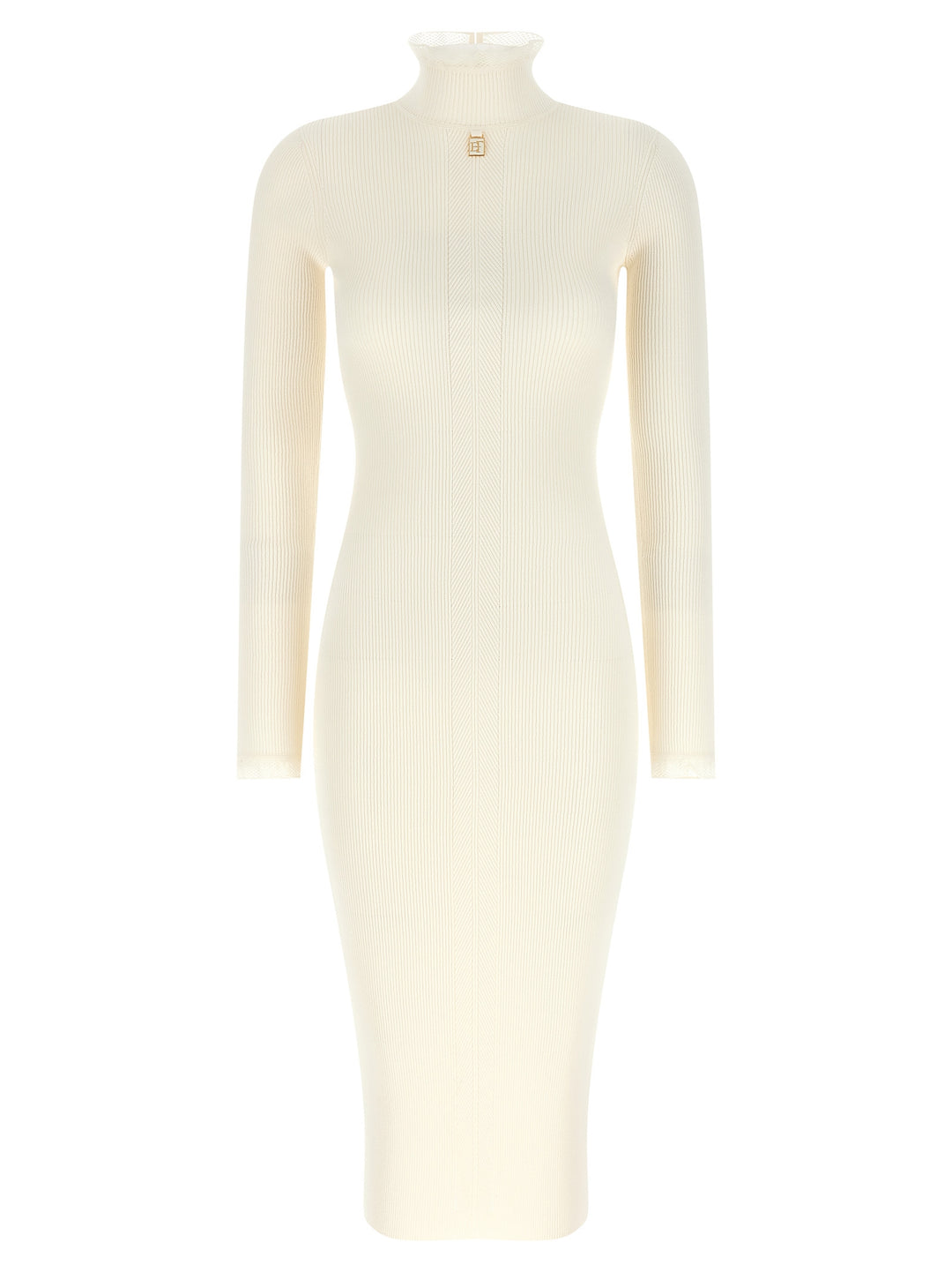 Elisabetta Franchi Ribbed Knit Dress Abiti - Bianco | 26a05bfc71dc406ddad14855006fff4e2f75f84c