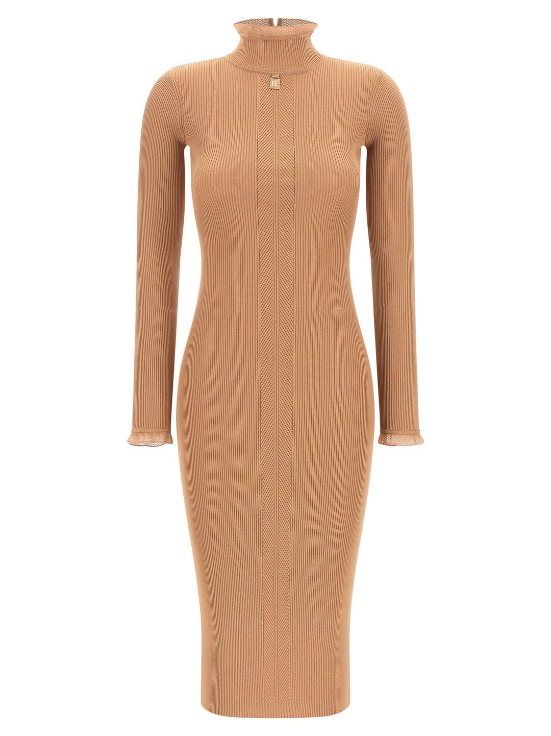 Elisabetta Franchi Ribbed Knit Dress Abiti - Beige | 691a15580cef8068fa099f1e6a3cd4aee85ada0a