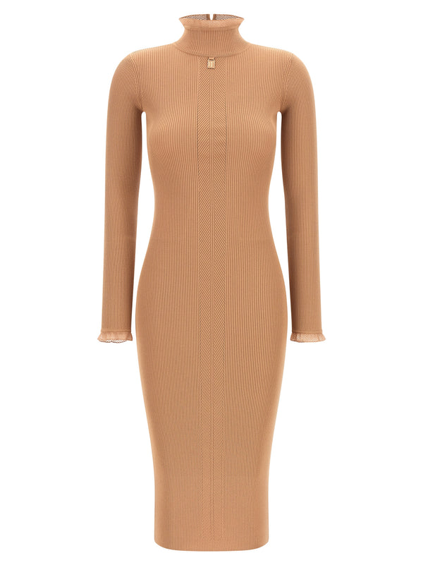 Ribbed Knit Dress Abiti Beige