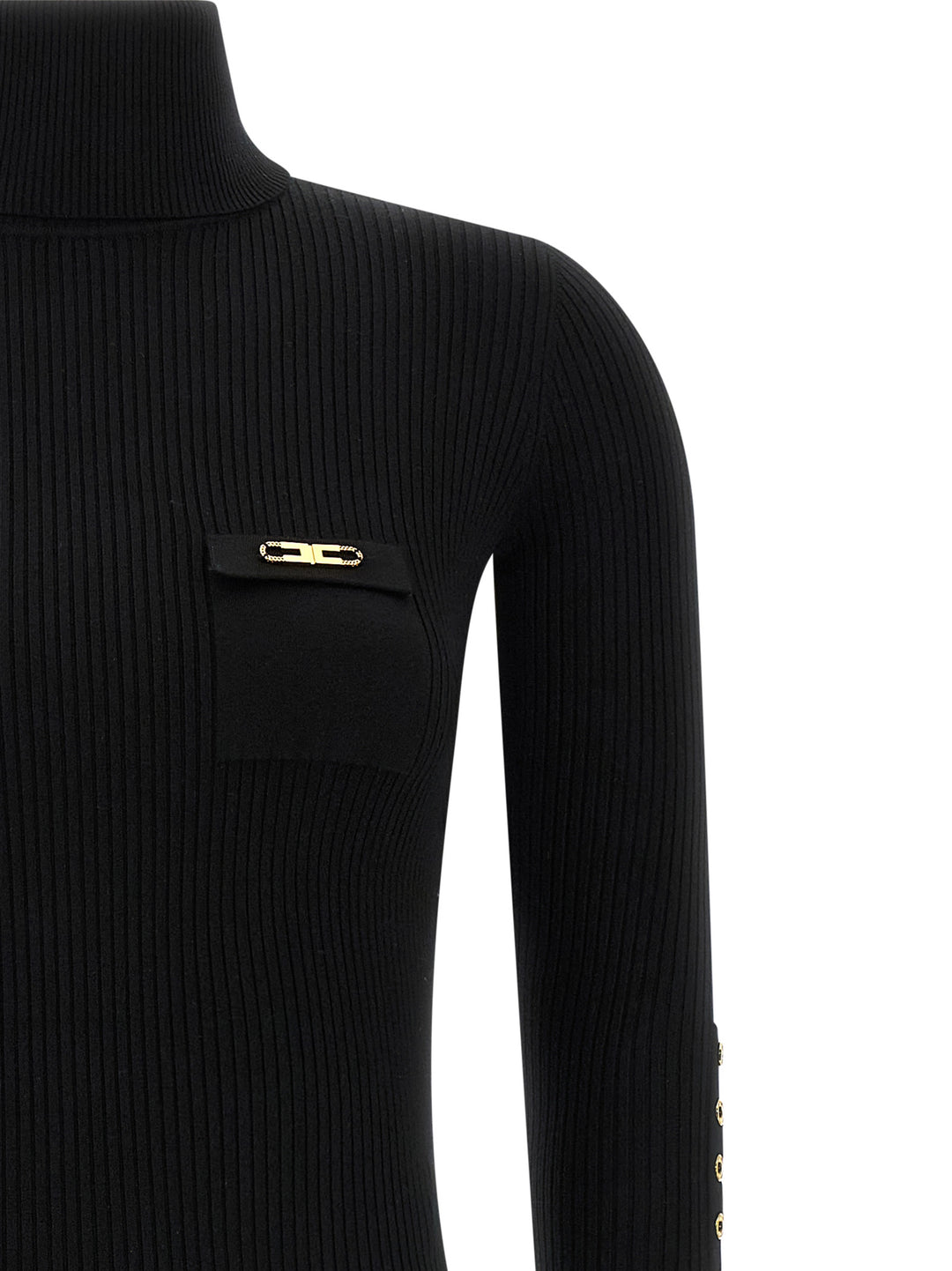 Elisabetta Franchi Knitted Dress Abiti - Nero | c69b4bfa6df2c2116fe05c12cc1991499fd22238