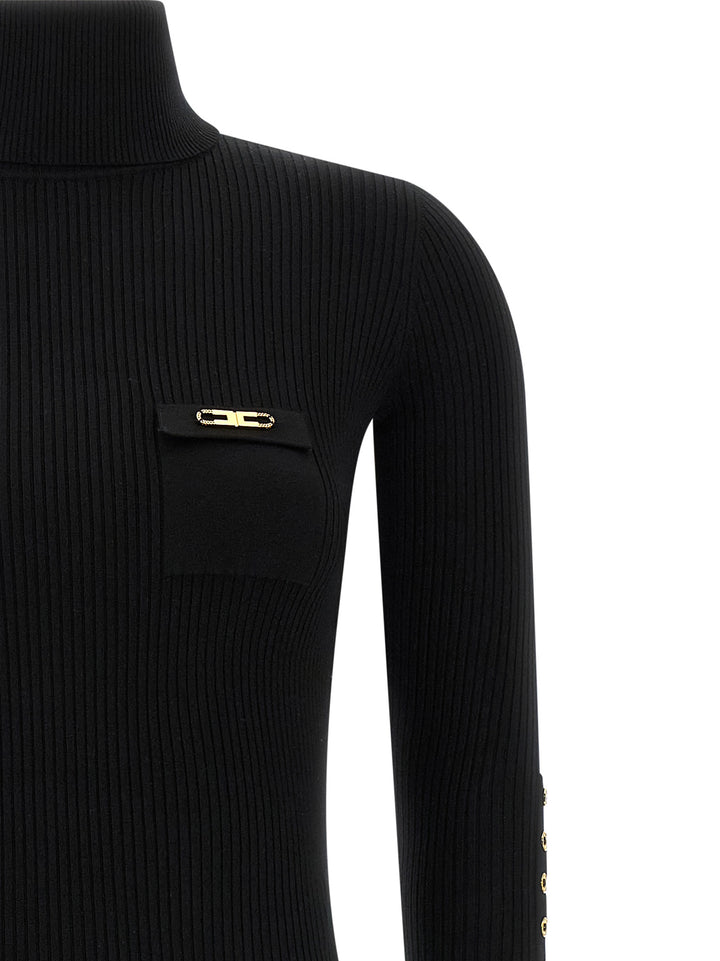 Elisabetta Franchi Knitted Dress Abiti - Nero | c69b4bfa6df2c2116fe05c12cc1991499fd22238