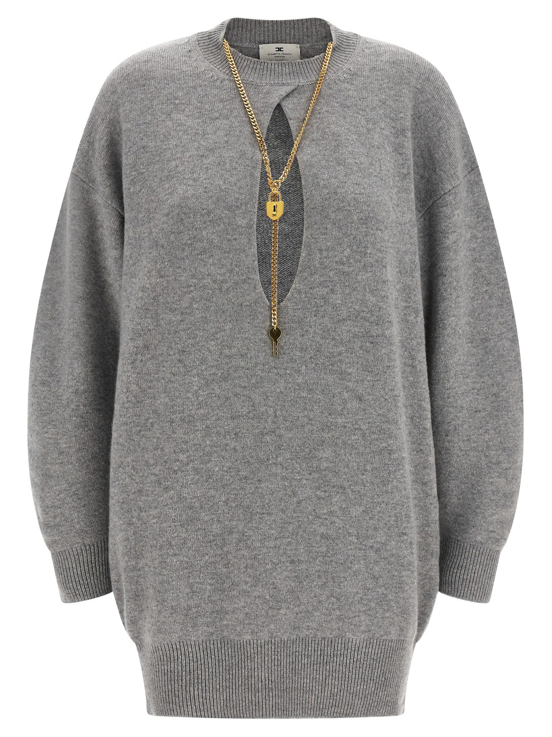 Elisabetta Franchi Necklace Dress Abiti - Grigio | 8b01ca94a9c947ab4c62f5e5f6955dfcc7fcd234