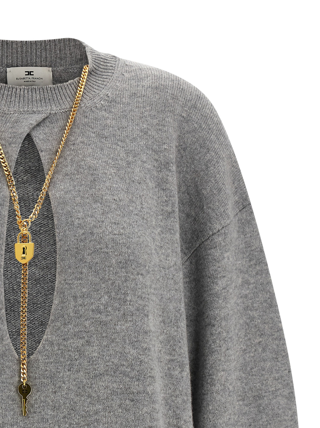 Elisabetta Franchi Necklace Dress Abiti - Grigio | 21f70c517894089c9e1e50a31740e89ead169b7c